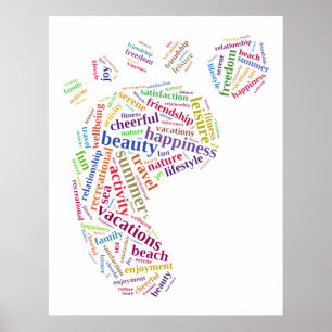 Cloud ord för avtryck poster