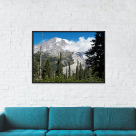 Cloud Passing over Mount Rainier Fototryck