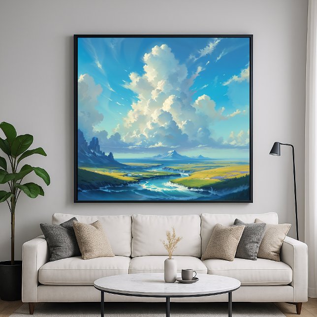 Cloud Pillar - Painterly Nature Illustration Stil Poster (Skapare uppladdad)