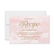 Cloud Pink Gold Bröllopsdusch Receptförfrågan