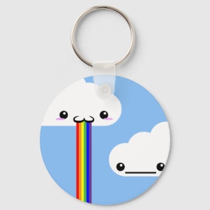 Cloud Puking Rainbow Nyckelring