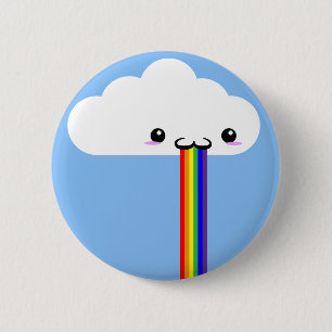 Cloud Puking Rainbow Pin Knapp