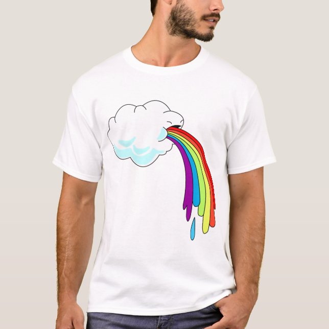 Cloud Puking Rainbow T-shirt (Framsida)