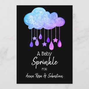 *~* Cloud Rain tappar stenar Sprinkle Shower Inbjudningar