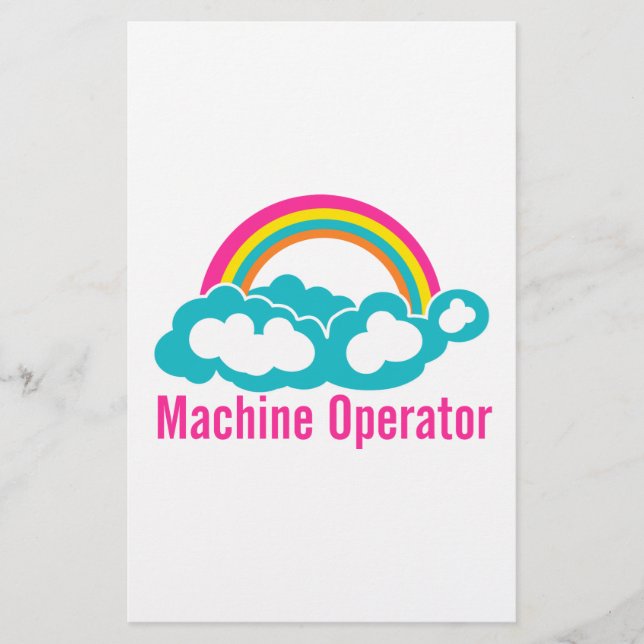 Cloud Rainbow Maskin operator Brevpapper (Framsida)