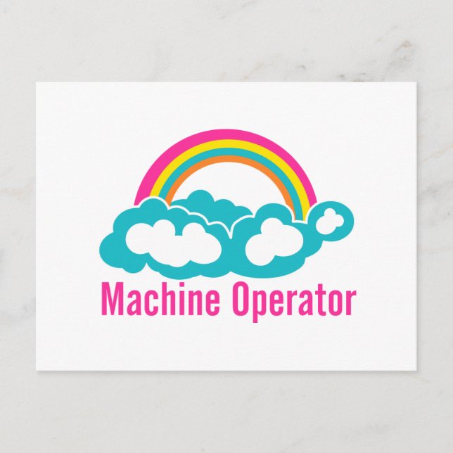 Cloud Rainbow Maskin operator Vykort (Framsida)