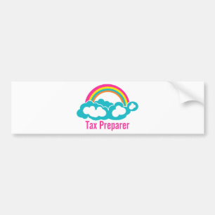 Cloud Rainbow Tax Preparer Bildekal