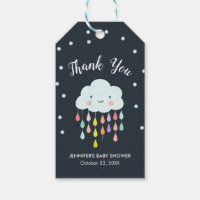 Cloud Raindrops Rainbow Neutralt Tack Boy