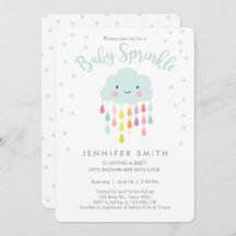 Cloud Raindros Rainbow Neutralt Baby Sprinkle