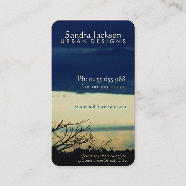 Cloud 'scapes Mood Affärskort Visitkort (Framsida)