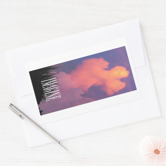 Cloud Shapes Rektangulärt Klistermärke