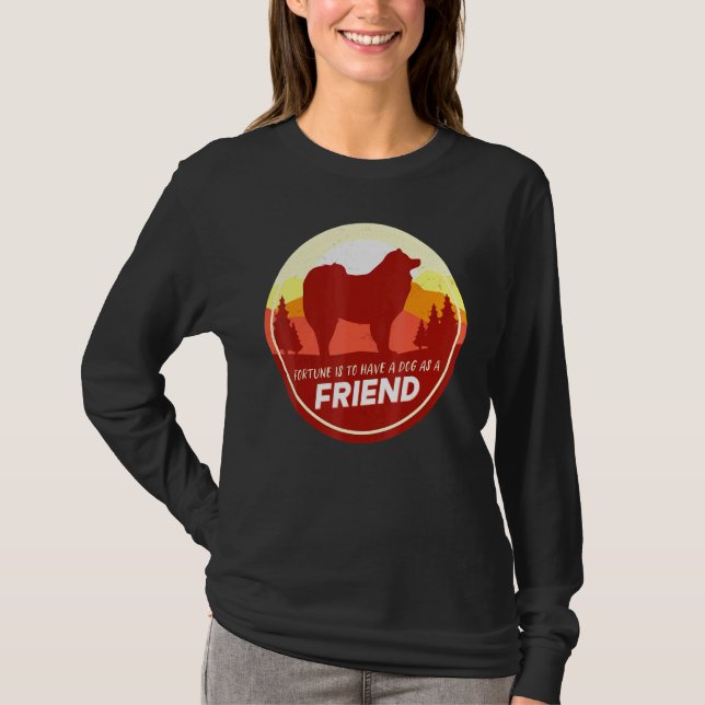 Cloud Spitz American Eskimo Hund T Shirt (Framsida)