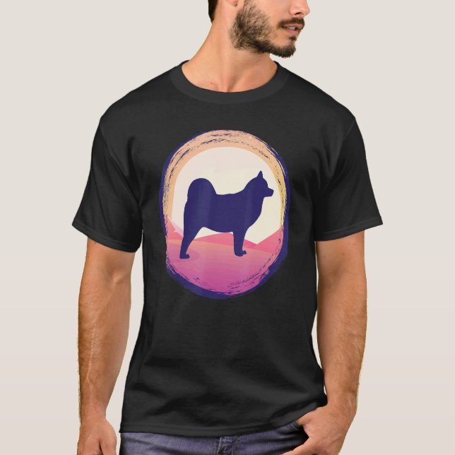 Cloud Spitz German Spitz Retro 29 T Shirt (Framsida)