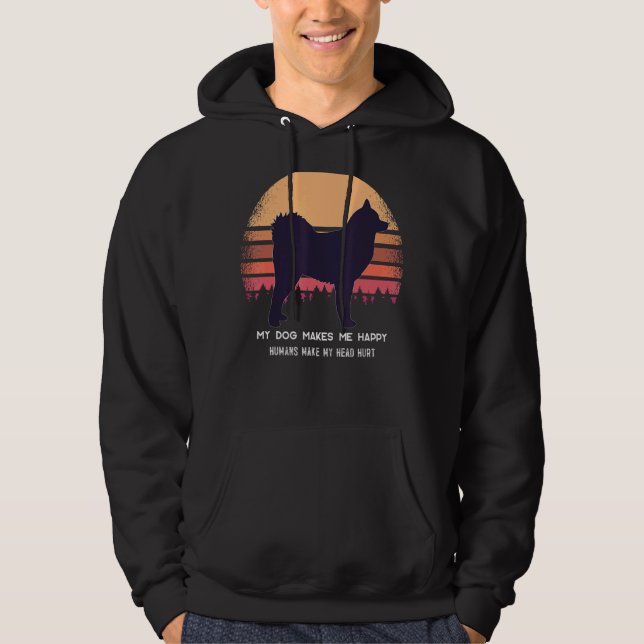 Cloud Spitz German Spitz Retro 4 Hoodie (Framsida)