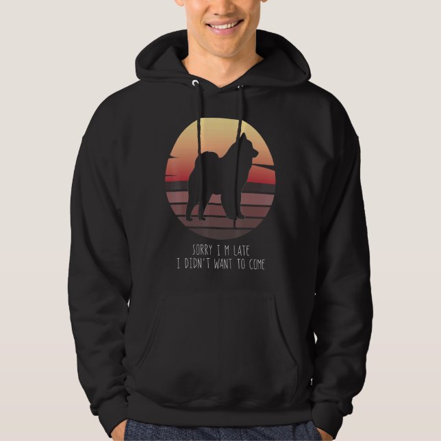Cloud Spitz German Spitz Retro Hoodie (Framsida)