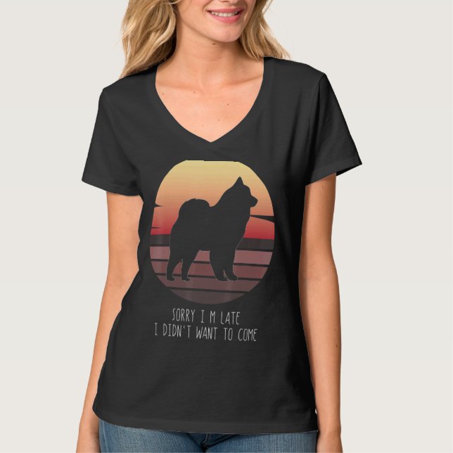 Cloud Spitz German Spitz Retro T Shirt (Framsida)