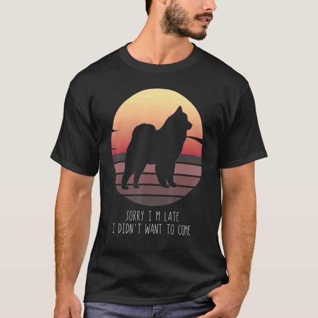 Cloud Spitz German Spitz Retro T Shirt (Framsida)