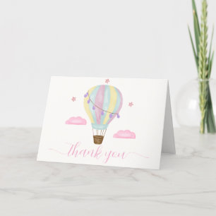 Cloud Star Rainbow Luftballong Baby Shower Tack Kort
