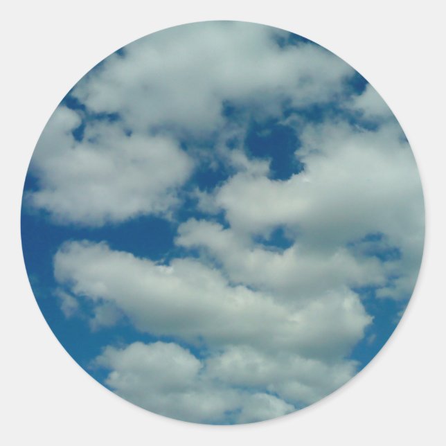 Cloud Sticker Runt Klistermärke (Framsida)