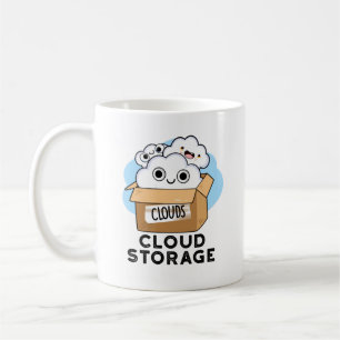 Cloud Storage Funny Weather Technology Pun Kaffemugg