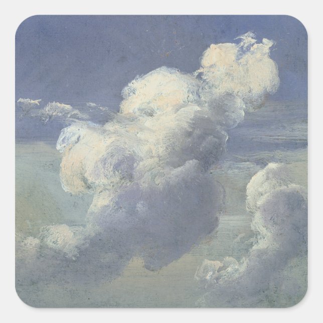 Cloud Study, 1832 Fyrkantigt Klistermärke (Framsida)