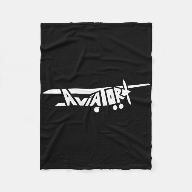 Cloud Surfing Apparel Pilot Aviator Flygplan Förha Fleecefilt (Framsidan)