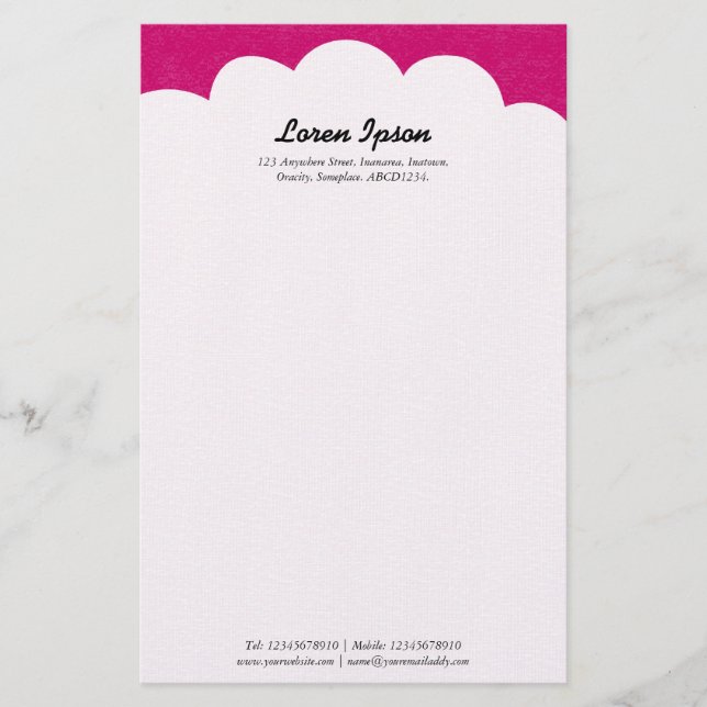 Cloud Top - Deep Crimson Brevpapper (Framsida)