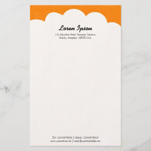 Cloud Top - Orange Brevpapper