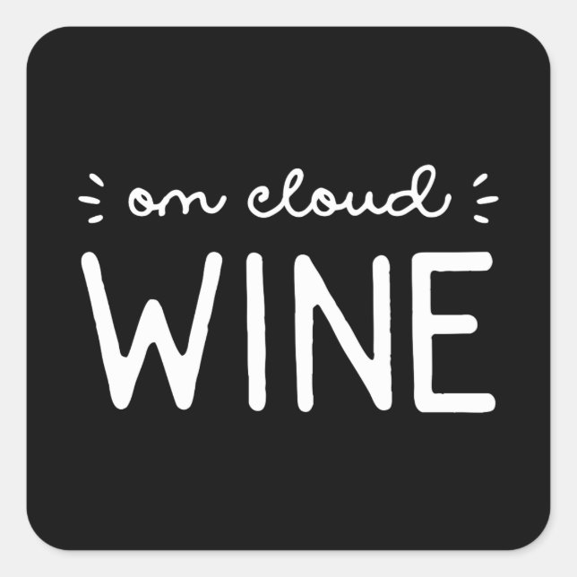 Cloud Vin Fyrkantigt Klistermärke (Framsida)