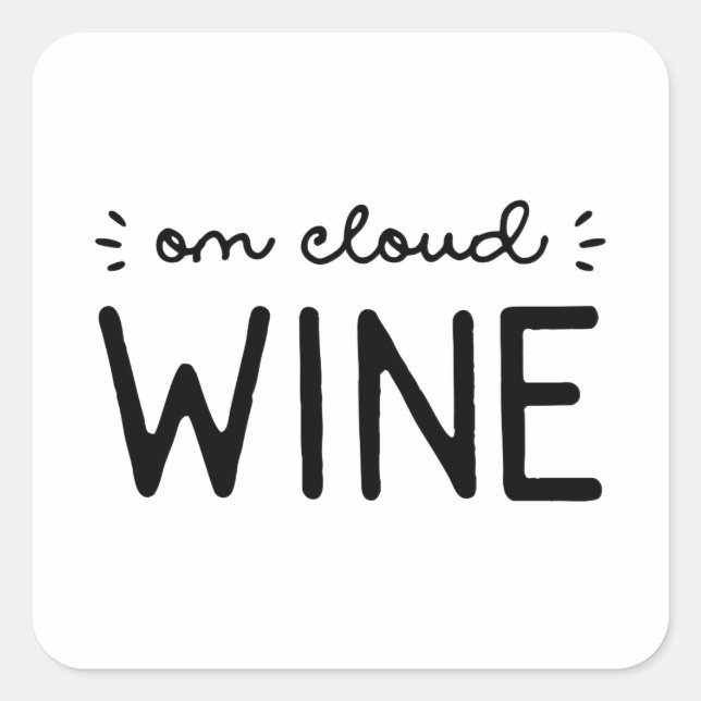 Cloud Vin Fyrkantigt Klistermärke (Framsida)