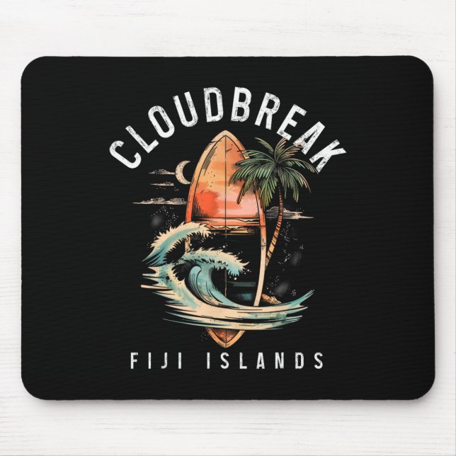 Cloudbreak Fijiöarna Surf Vintage Surfing Surfe Musmatta (Framsidan)
