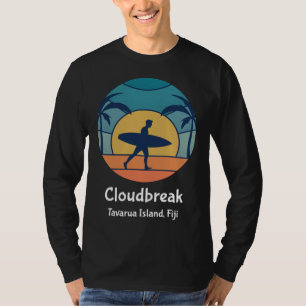 Cloudbryt Tavarua ön Fiji Surfing Vintage Sol T Shirt