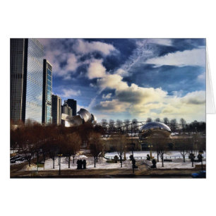 Cloudgate på milleniummen parkerar Chicago OBS Kort