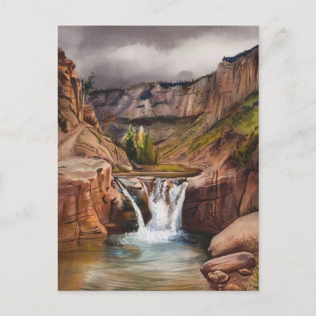 Cloudland Canyon State Park Cloudy Vykort (Framsida)