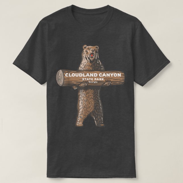 Cloudland Canyon State Park Georgia Bear Vacation  T Shirt (Design framsida)