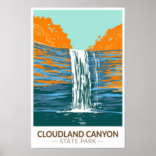 Cloudland Canyon State Park Georgia Vintage Poster