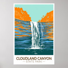 Cloudland Canyon State Park Georgia Vintage Poster
