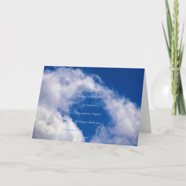 "Clouds #93" med dikt: Överraskning Kort (Framsida)