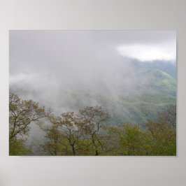 Clouds Amidst the Blue Ridge Mountain, NC Poster
