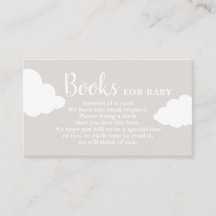 Clouds Baby Shower Bokar för Baby Card