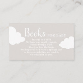 Clouds Baby Shower Bokar för Baby Card Tilläggskort