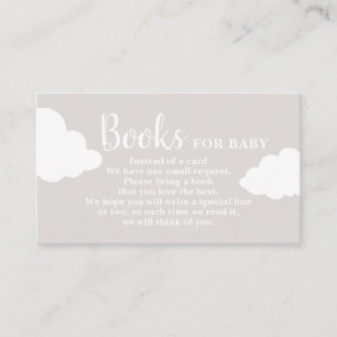 Clouds Baby Shower Bokar för Baby Card Tilläggskort