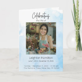 Clouds Bebituary Order of Service Program