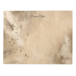 Clouds Birds Feathers Pastel Sky Collage Anteckningsblock