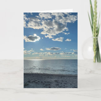 Clouds Cloudy Blue Sky Empty Beach Kort