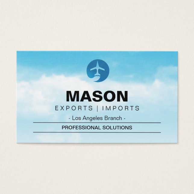 Clouds Himlar | Flygplan Visitkort (Framsidan)