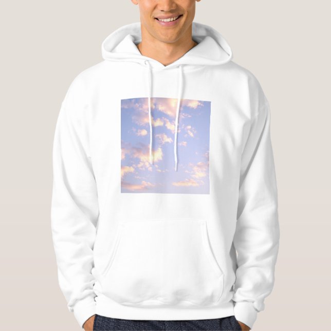 Clouds Himlar Rosa Sunset Lila Gift Hoodie (Framsida)
