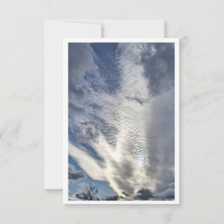 Clouds in January sky - Ducks vision Note Card Anteckningskort