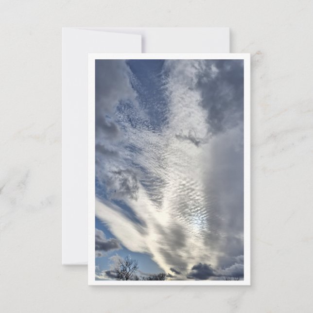 Clouds in January sky - Ducks vision Note Card Anteckningskort (Framsida)