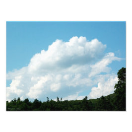 Clouds Meet Träd Fototryck
